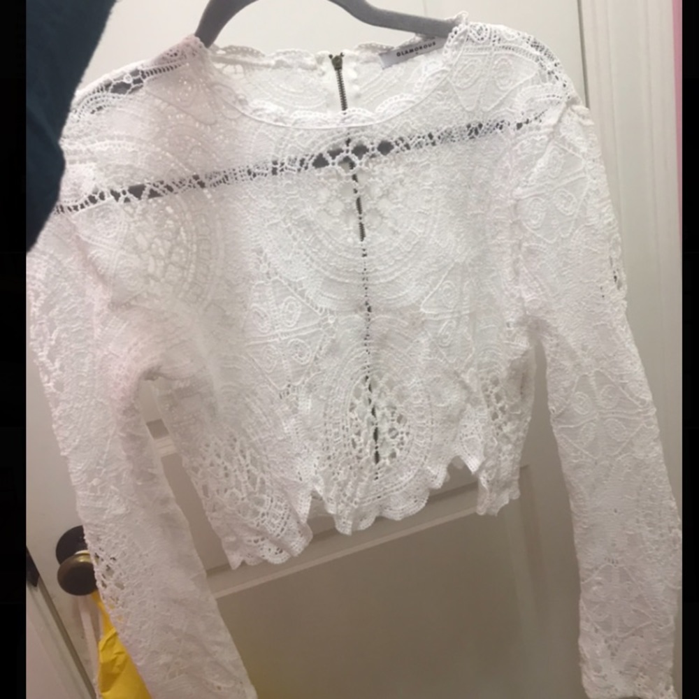 White crochet top